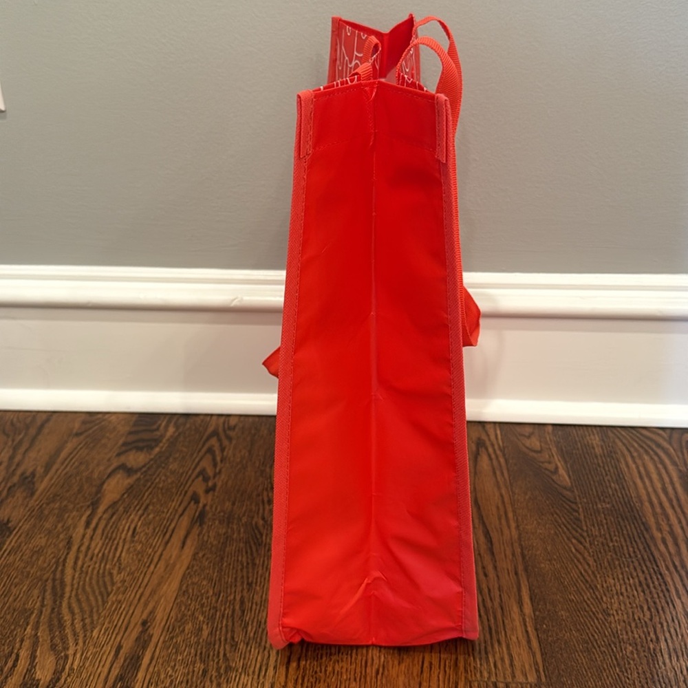 Lululemon Bubble Font Red Orange White Large Reusable Shopping Tote Bag 2025 - Picture 3 of 9